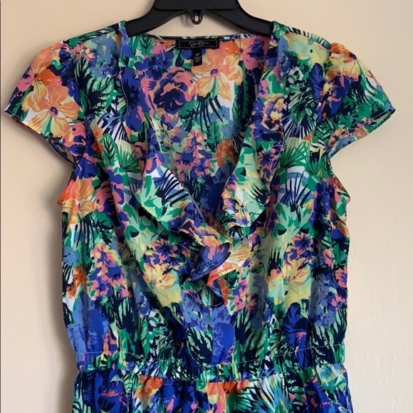 Jessica Simpson Women Ellington Floral Print Dress Size M - Picture 2 of 13
